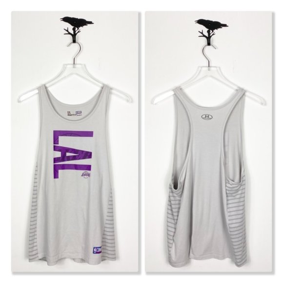 Under Armour Gray Los Angeles Laker LAL Tank Top - Picture 1 of 9
